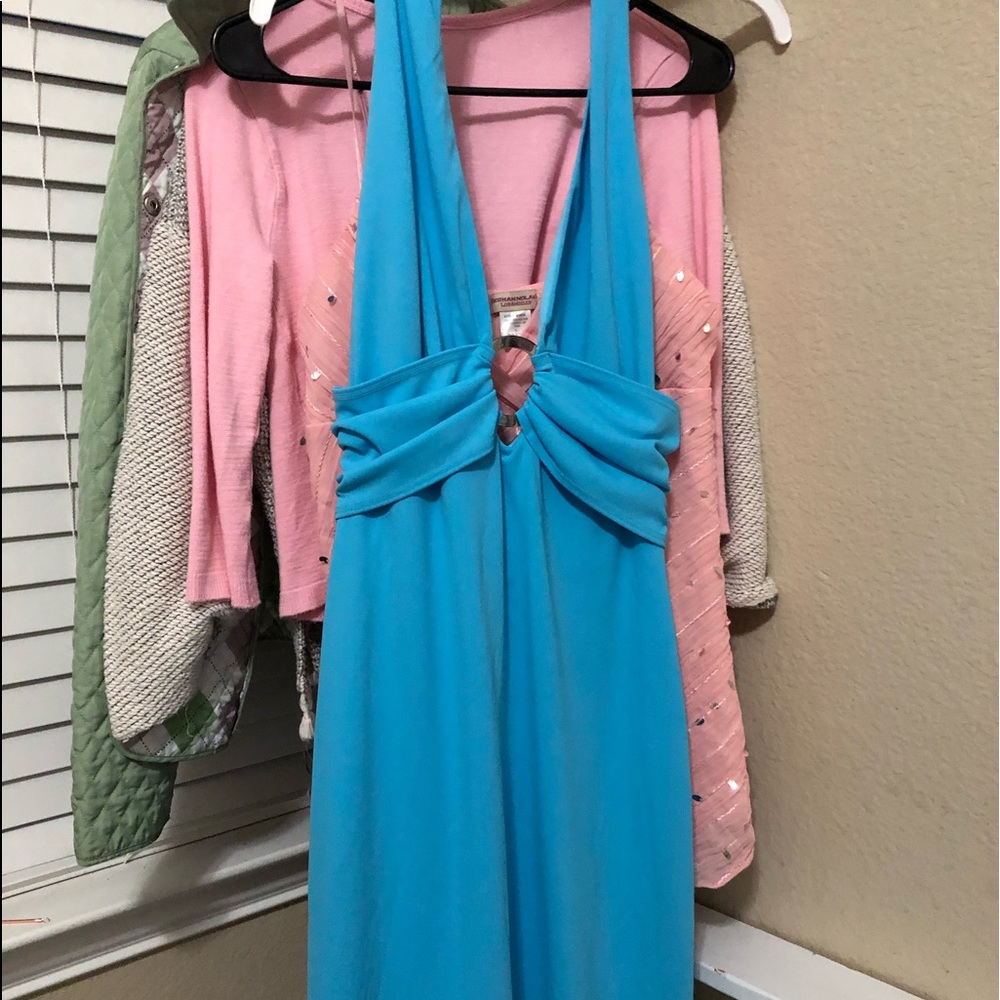 blue y2k dress
